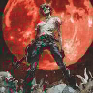 an example of an image generated in MidJourney using the prompt with the --sref 1216041472, ranked 10th among the user favorites on this website.