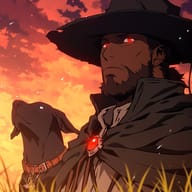 an example of an Anime style image generated in MidJourney using the prompt with the --sref 1251982947, ranked 16th among the user favorites on this website.