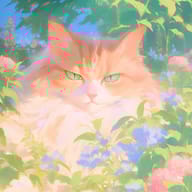 an example of an image generated in MidJourney using the prompt with the --sref 1287455521, ranked 15th among the user favorites on this website.
