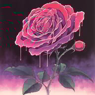 an example of an image generated in MidJourney using the prompt with the --sref 1326912768, ranked 6th among the user favorites on this website.