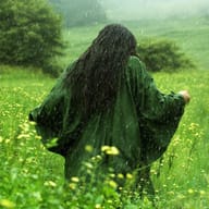 an example of an Green style image generated in MidJourney using the prompt with the --sref 1335406569, ranked 27th among the user favorites on this website.