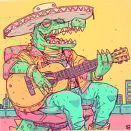 an example of an image generated in MidJourney using the prompt with the --sref 1367254218, ranked 11th among the user favorites on this website.