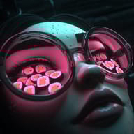 an example of an Cyberpunk style image generated in MidJourney using the prompt with the --sref 1376464701, ranked 27th among the user favorites on this website.