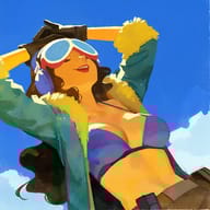 an example of an image generated in MidJourney using the prompt with the --sref 1499232858, ranked 18th among the user favorites on this website.