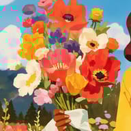 an example of an image generated in MidJourney using the prompt with the --sref 1499232858, ranked 18th among the user favorites on this website.