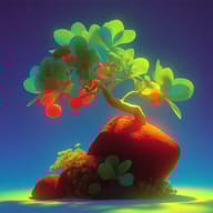 an example of an Gradient style image generated in MidJourney using the prompt with the --sref 1627681988, ranked 26th among the user favorites on this website.
