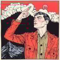an example of an image generated in MidJourney using the prompt with the --sref 1803718622, ranked 15th among the user favorites on this website.