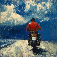 an example of an image generated in MidJourney using the prompt with the --sref 1808523739, ranked 2th among the user favorites on this website.