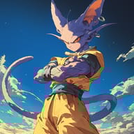 an example of an 2D style image generated in MidJourney using the prompt with the --sref 1928710828, ranked 17th among the user favorites on this website.