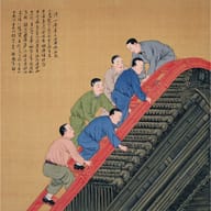 an example of an image generated in MidJourney using the prompt with the --sref 1954728280, ranked 9th among the user favorites on this website.