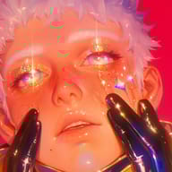 an example of an Pink style image generated in MidJourney using the prompt with the --sref 1977502005, ranked 18th among the user favorites on this website.