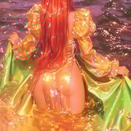 an example of an Pink style image generated in MidJourney using the prompt with the --sref 1977502005, ranked 18th among the user favorites on this website.