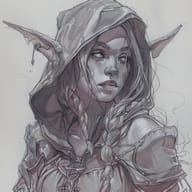 an example of an Line art style image generated in MidJourney using the prompt with the --sref 20240616, ranked 11th among the user favorites on this website.