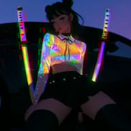 an example of an image generated in MidJourney using the prompt with the --sref 2034865420, ranked 7th among the user favorites on this website.