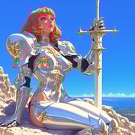 an example of an image generated in MidJourney using the prompt with the --sref 211930203, ranked 17th among the user favorites on this website.