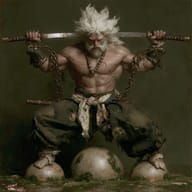 an example of an Dark fantasy style image generated in MidJourney using the prompt with the --sref 2132028756, ranked 10th among the user favorites on this website.