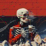 an example of an image generated in MidJourney using the prompt with the --sref 2142586523, ranked 7th among the user favorites on this website.