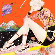 an example of an Vector style image generated in MidJourney using the prompt with the --sref 2229697188, ranked 19th among the user favorites on this website.