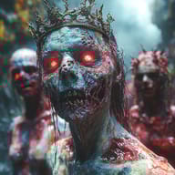 an example of an image generated in MidJourney using the prompt with the --sref 2353362577, ranked 13th among the user favorites on this website.