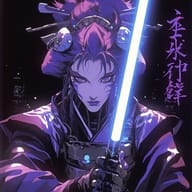 an example of an image generated in MidJourney using the prompt with the --sref 2394004029, ranked 17th among the user favorites on this website.