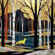 an example of an Golden style image generated in MidJourney using the prompt with the --sref 2427137601, ranked 14th among the user favorites on this website.