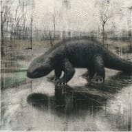 an example of an Black style image generated in MidJourney using the prompt with the --sref 2541264632, ranked 21th among the user favorites on this website.