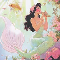 an example of an image generated in MidJourney using the prompt with the --sref 2543723537, ranked 10th among the user favorites on this website.
