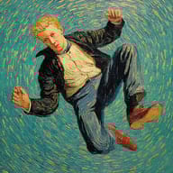 an example of an image generated in MidJourney using the prompt with the --sref 2566192150, ranked 11th among the user favorites on this website.