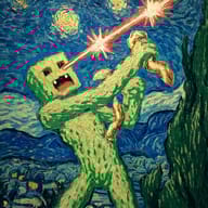 an example of an image generated in MidJourney using the prompt with the --sref 2566192150, ranked 11th among the user favorites on this website.