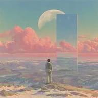an example of an image generated in MidJourney using the prompt with the --sref 2611488695, ranked 17th among the user favorites on this website.