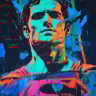 an example of an image generated in MidJourney using the prompt with the --sref 2686740330, ranked 11th among the user favorites on this website.