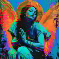 an example of an image generated in MidJourney using the prompt with the --sref 2686740330, ranked 11th among the user favorites on this website.
