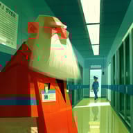 an example of an image generated in MidJourney using the prompt with the --sref 2824473958, ranked 20th among the user favorites on this website.