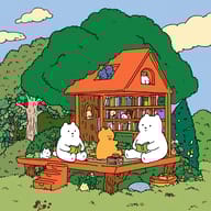 an example of an image generated in MidJourney using the prompt with the --sref 2828278251, ranked 12th among the user favorites on this website.
