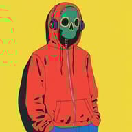 an example of an image generated in MidJourney using the prompt with the --sref 2841995947, ranked 18th among the user favorites on this website.