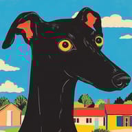 an example of an image generated in MidJourney using the prompt with the --sref 2841995947, ranked 18th among the user favorites on this website.