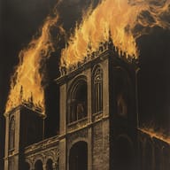 an example of an Oil painting style image generated in MidJourney using the prompt with the --sref 2876302312, ranked 24th among the user favorites on this website.