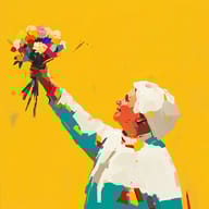 an example of an Oil painting style image generated in MidJourney using the prompt with the --sref 288436333, ranked 16th among the user favorites on this website.