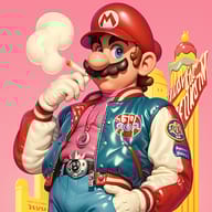 an example of an image generated in MidJourney using the prompt with the --sref 2908649403, ranked 7th among the user favorites on this website.