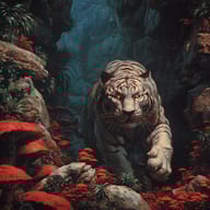 an example of an Illustration style image generated in MidJourney using the prompt with the --sref 2940727885, ranked 7th among the user favorites on this website.