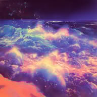 an example of an Purple style image generated in MidJourney using the prompt with the --sref 2954310459, ranked 12th among the user favorites on this website.