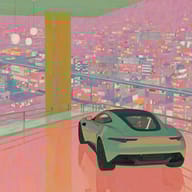 an example of an Pink style image generated in MidJourney using the prompt with the --sref 2980181076, ranked 17th among the user favorites on this website.