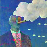 an example of an Blue style image generated in MidJourney using the prompt with the --sref 3014592307, ranked 16th among the user favorites on this website.