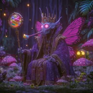 an example of an Purple style image generated in MidJourney using the prompt with the --sref 3017442445, ranked 7th among the user favorites on this website.