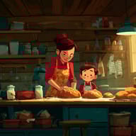 an example of an Cartoon style image generated in MidJourney using the prompt with the --sref 3023364734, ranked 1th among the user favorites on this website.