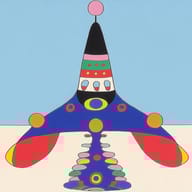 an example of an image generated in MidJourney using the prompt with the --sref 305371657, ranked 12th among the user favorites on this website.