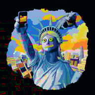 an example of an image generated in MidJourney using the prompt with the --sref 3063004038, ranked 11th among the user favorites on this website.