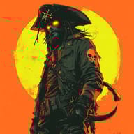 an example of an Orange style image generated in MidJourney using the prompt with the --sref 3102110963, ranked 28th among the user favorites on this website.