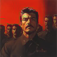 an example of an image generated in MidJourney using the prompt with the --sref 3108000191, ranked 19th among the user favorites on this website.