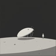 an example of an Minimalism style image generated in MidJourney using the prompt with the --sref 3116913897, ranked 10th among the user favorites on this website.